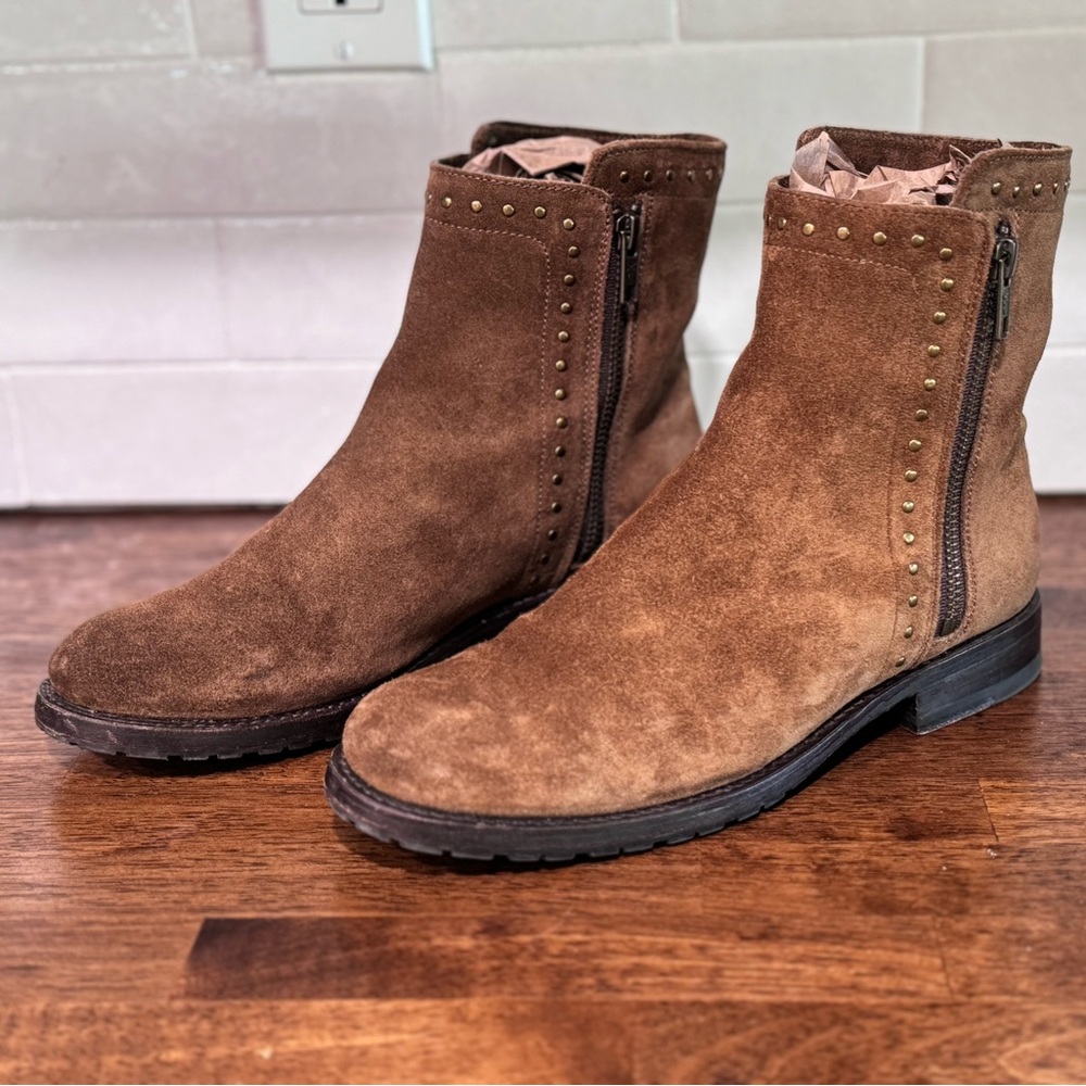 Frye Natalie Stud Double Zip Ankle Boot
